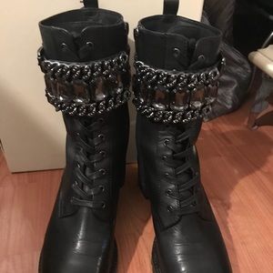 Black Carolinna Espinosa Combat Boots 8.5